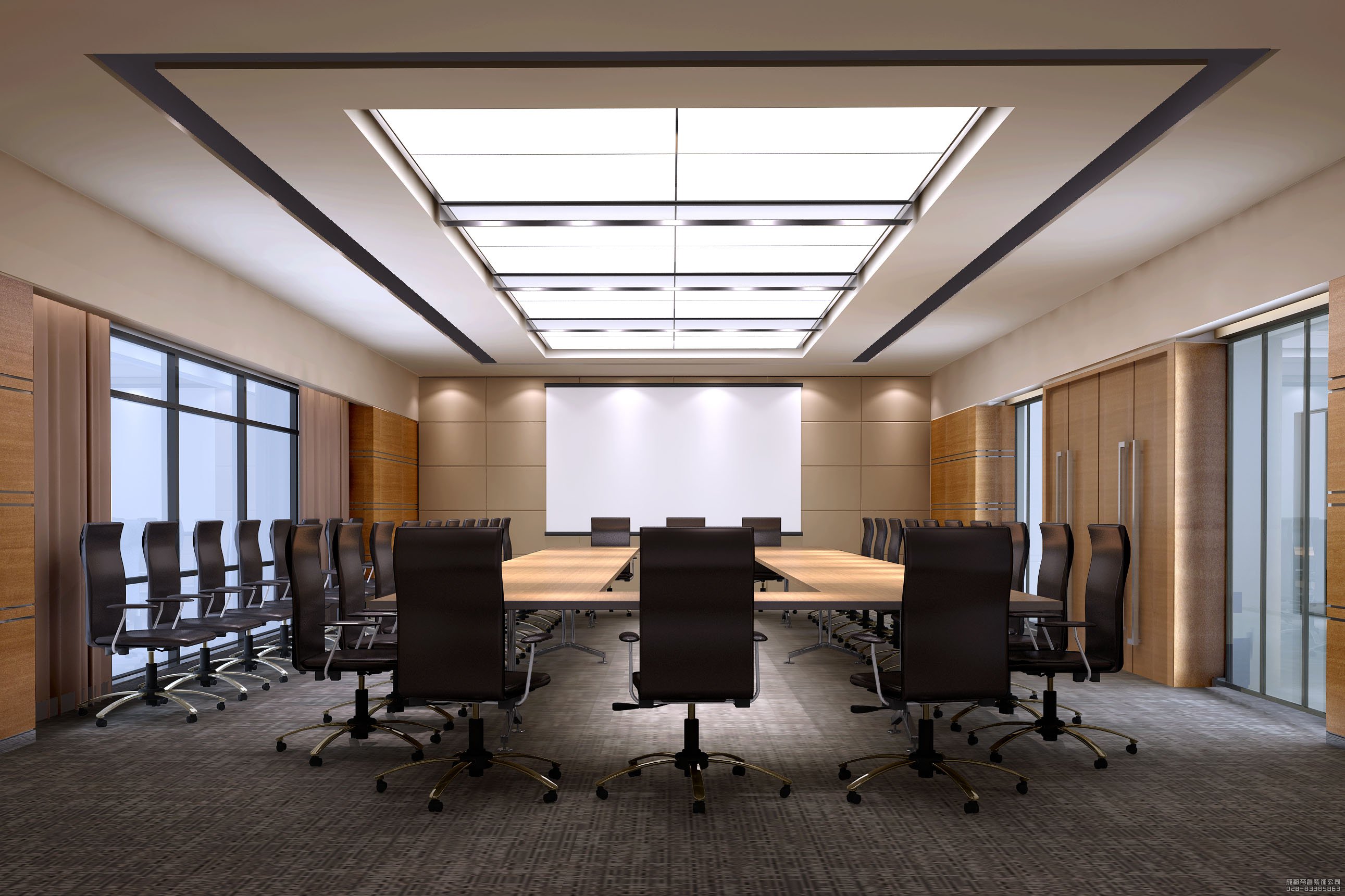 辦公會議室裝修設(shè)計(jì)效果圖