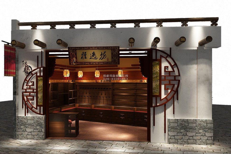 成都古玩店鋪門頭怎樣裝修設(shè)計才好？