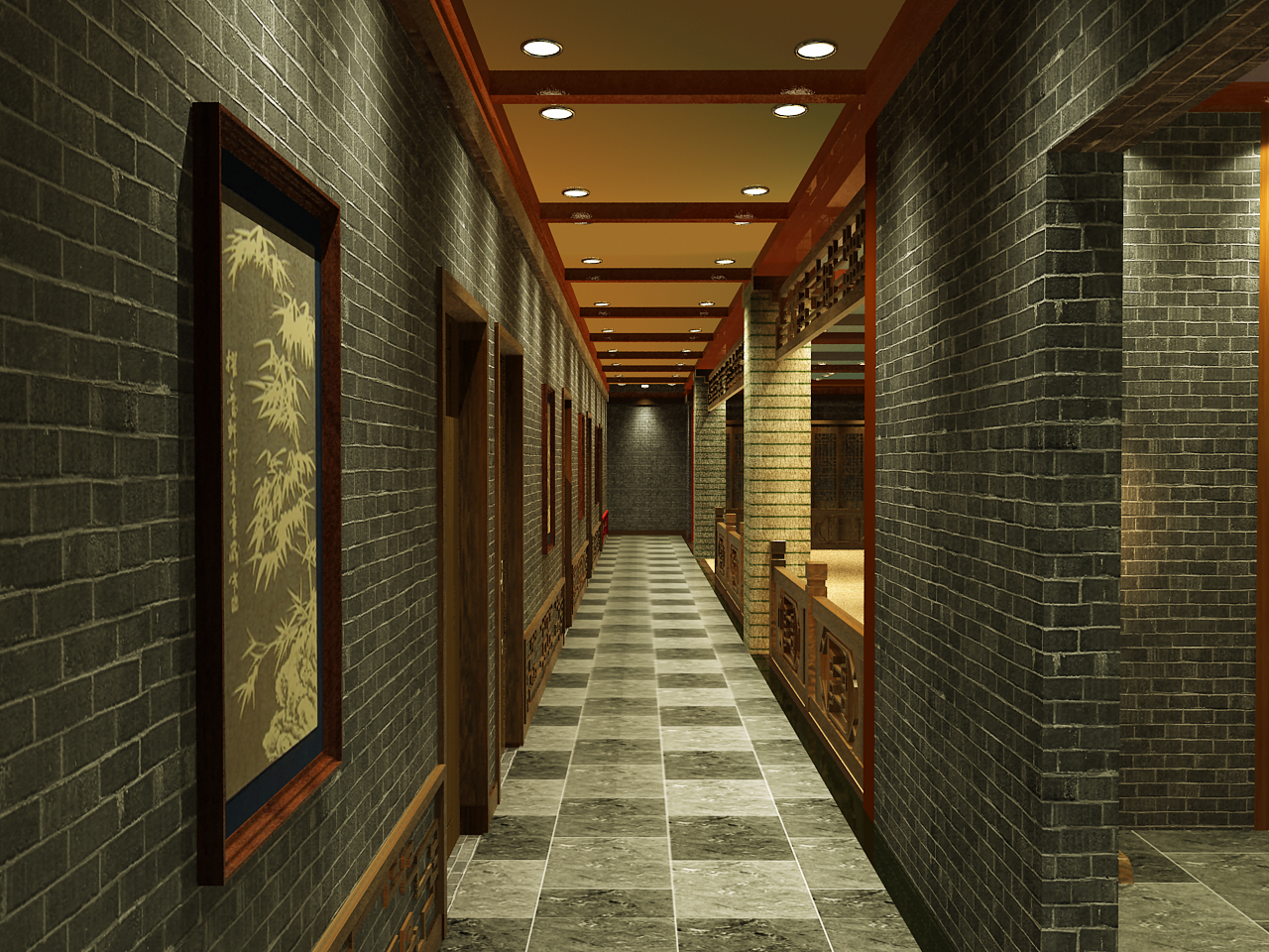 528平中式餐飲空間裝修設(shè)計效果圖