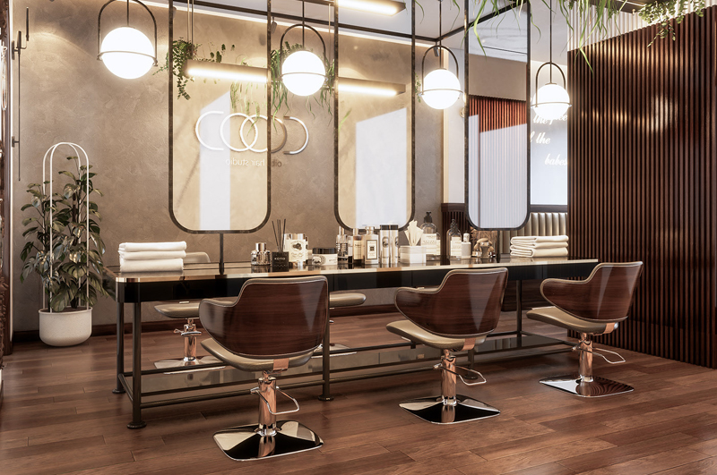 美發(fā)店面又長(zhǎng)又窄，要怎么裝修設(shè)計(jì)？